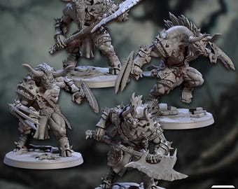 Chaos Minocs Fantasy Tabletop Miniature | Rise of the Beastmen | Artisan Guild