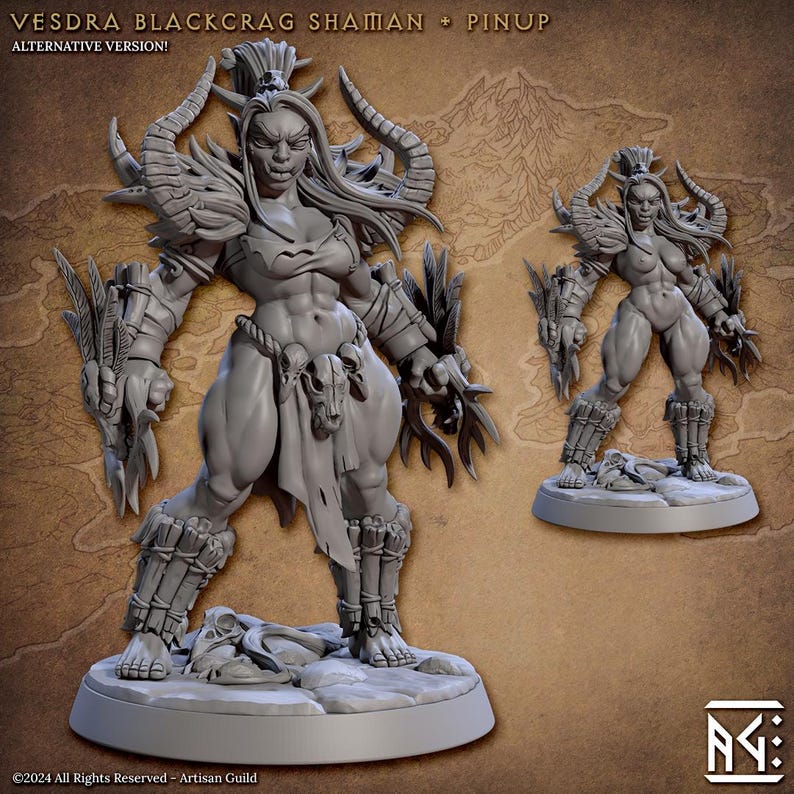 Blackcrag Mountain Orcs Fantasy Tabletop Miniature | Artisan Guild image 7