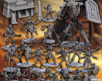 Tombsworn Skeletons of Denmora Fantasy Tabletop Miniature Set |  Artisan Guild