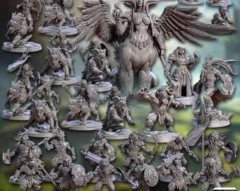 Solarmane Rakshakin Fantasy Tabletop Miniature Set |  Artisan Guild