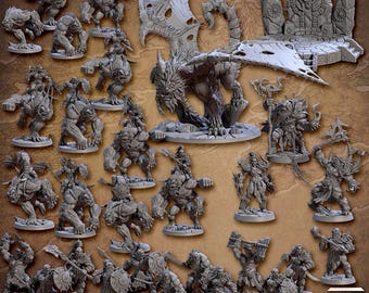 Blackcrag Mountain Orcs Fantasy Tabletop Miniature | Artisan Guild