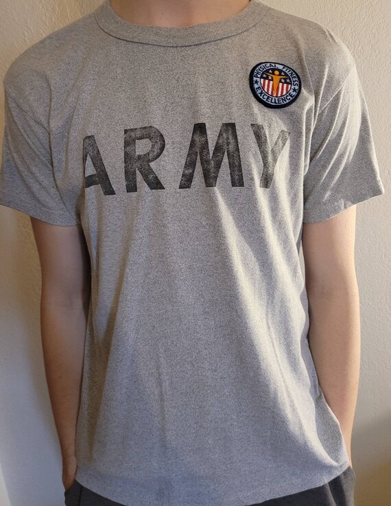 Vintage Army Tee With Patch Small - Etsy