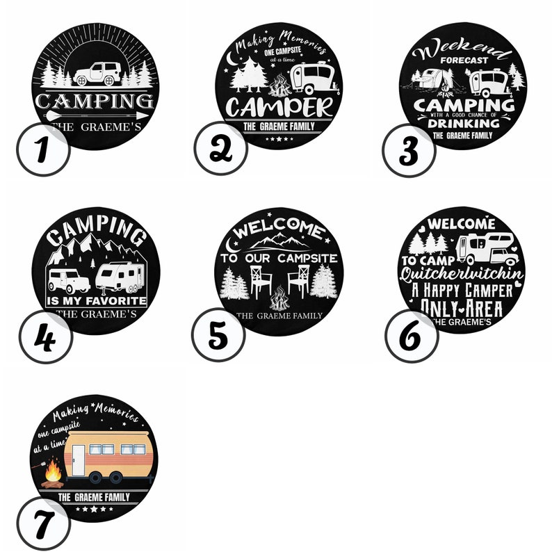 Custom Family Name Spare Tire Cover Personalized Name Spare Tire Cover Your Design Wheel Cover for Jeep Trailer RV SUV Gift for Car Lover image 2