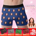 Personalized Boxer Briefs with Face Custom Face Underwear with Your Photo Funny Anniversary Valentines Day Gift for Boyfriend Husband