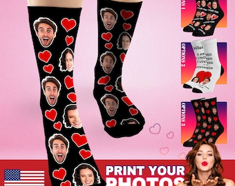 Custom Face Socks: Personalized Photo Gift for Him/Her