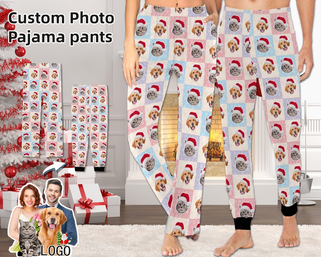 Custom Dog Pajamas,personalized Pajamas Pants With Face,funny Pet Face