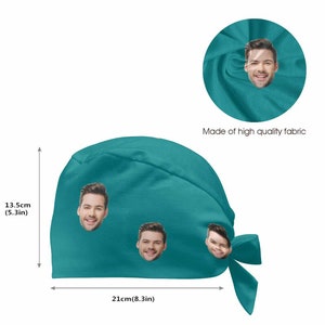 Puede incluir: Bandana de tela azul turquesa con tres caras diferentes impresas en ella. La bandana mide 13,5 cm de alto y 21 cm de ancho. Hecha de tela de alta calidad.
