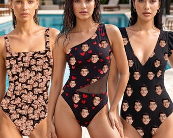 Bikini personnalisé, maillot de bain photo personnalisé, maillots de bain photo personnalisés, cadeau EVJF, maillot de bain des fêtes