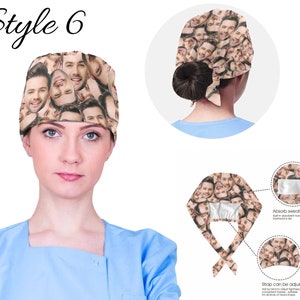 Puede incluir: Un gorro de quir&oacute;fano con un patr&oacute;n de m&uacute;ltiples caras. El gorro est&aacute; hecho de un tejido suave y transpirable y tiene una correa ajustable. El gorro tambi&eacute;n cuenta con una barra de toalla absorbente de sudor.