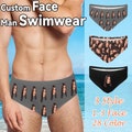 Personalised Speedo Custom Face Swimsuit For Men Custom Face Mens Swim Briefs Customize Face Mens Swim Shorts Bachelor Party Gift for Men