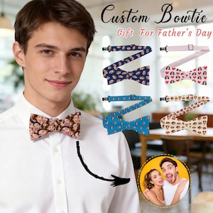 Benutzerdefinierte Gesicht Fliege, personalisierte Foto Fliege, Vatertag / Hochzeit / Trauzeugen, lustiges individuelles Geschenk für Papa