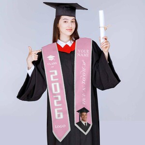 Custom 2026 Graduation Stole: Personalized Name & Photo Sash image 8
