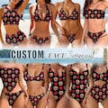 Custom Face Swimwear Personalized Bikini With Love Heart Bachelorette Party Beach Gift For Her