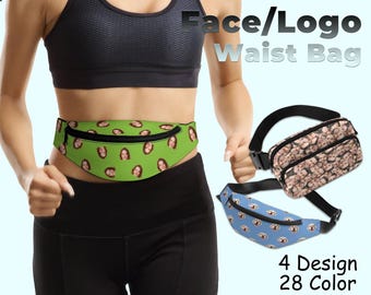 Benutzerdefinierte Gesicht Bauchtasche Personalisierte Gürteltasche mit Gesicht / Logo Foto auf Fancy Pack Gesicht Gürteltasche Junggesellinnenabschied Geburtstagsgeschenk