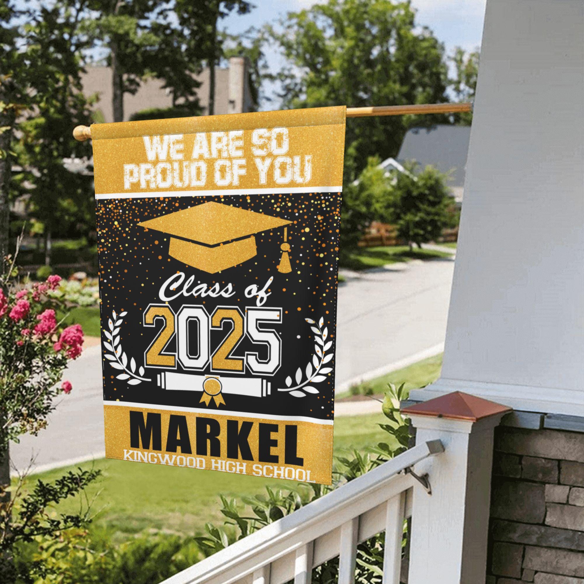 🎓We Are So Proud of You - Class of 2025 Graduation Flag – Senior Gift for Him/Her