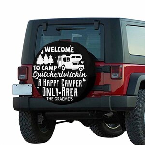 Custom Family Name Spare Tire Cover Personalized Name Spare Tire Cover Your Design Wheel Cover for Jeep Trailer RV SUV Gift for Car Lover image 8