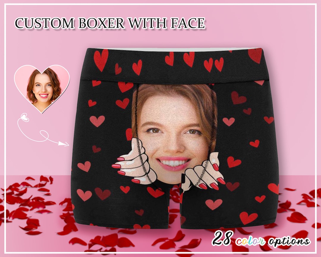 Custom Picture Boxers Customizable Boxer With Face Personalized Boxers