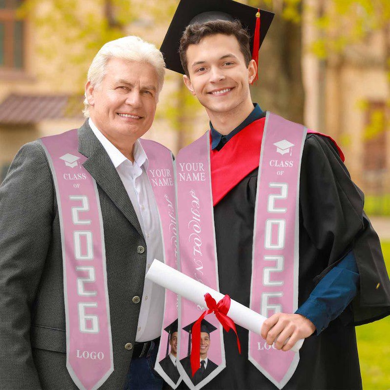 Custom 2026 Graduation Stole: Personalized Name & Photo Sash image 9