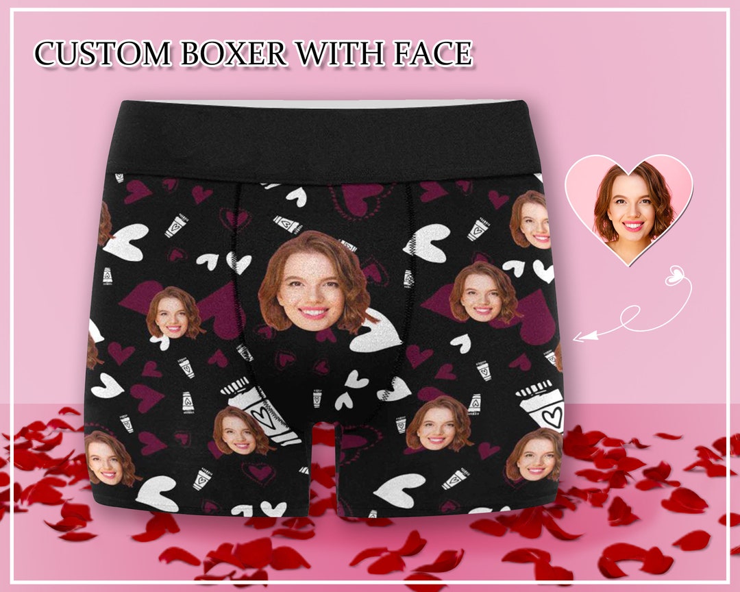 Custom Photo Boxers Customizable Boxer With Face Custom Girlfriend Face
