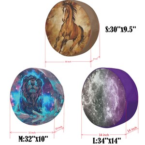 Custom Family Name Spare Tire Cover Personalized Name Spare Tire Cover Your Design Wheel Cover for Jeep Trailer RV SUV Gift for Car Lover image 3