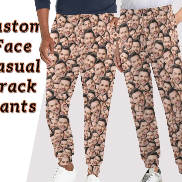 Custom Face Casual Track Pants Personalized Muti Faces Joggers Custom Face Sweat Pants Couple Sweat Pants Custom Women Men Running Pants