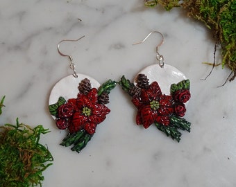 Poinsettia Earrings (seasonal)