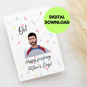 Vatertagskarte zum Ausdrucken / lustige Karte zum Vatertag / lustiger Vatertag / digitaler Download / Roy Kent Vatertagskarte / Ted Lasso