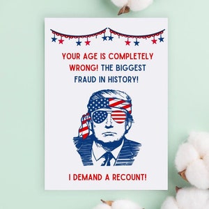 Recount Birthday Card / Political Birthday Card / Funny Birthday Card