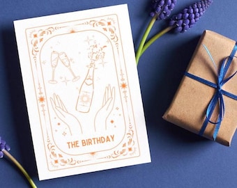 Tarot Birthday Card / Birthday Tarot Card Greeting Card / Witchy Card / Card for Bestie