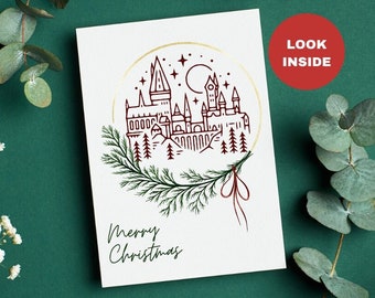 Magical Christmas Card /  Wizard Christmas / Holiday Card / Merry Christmas