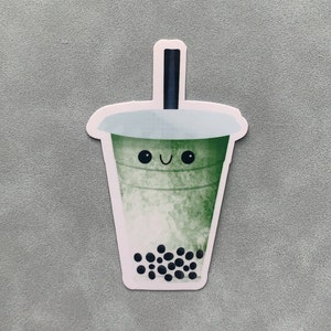 Bubble Tea Sticker / Boba Sticker / Bubble Tea Laptop Sticker / Kawaii Boba / Kawaii Bubble Tea Sticker / Matcha Boba
