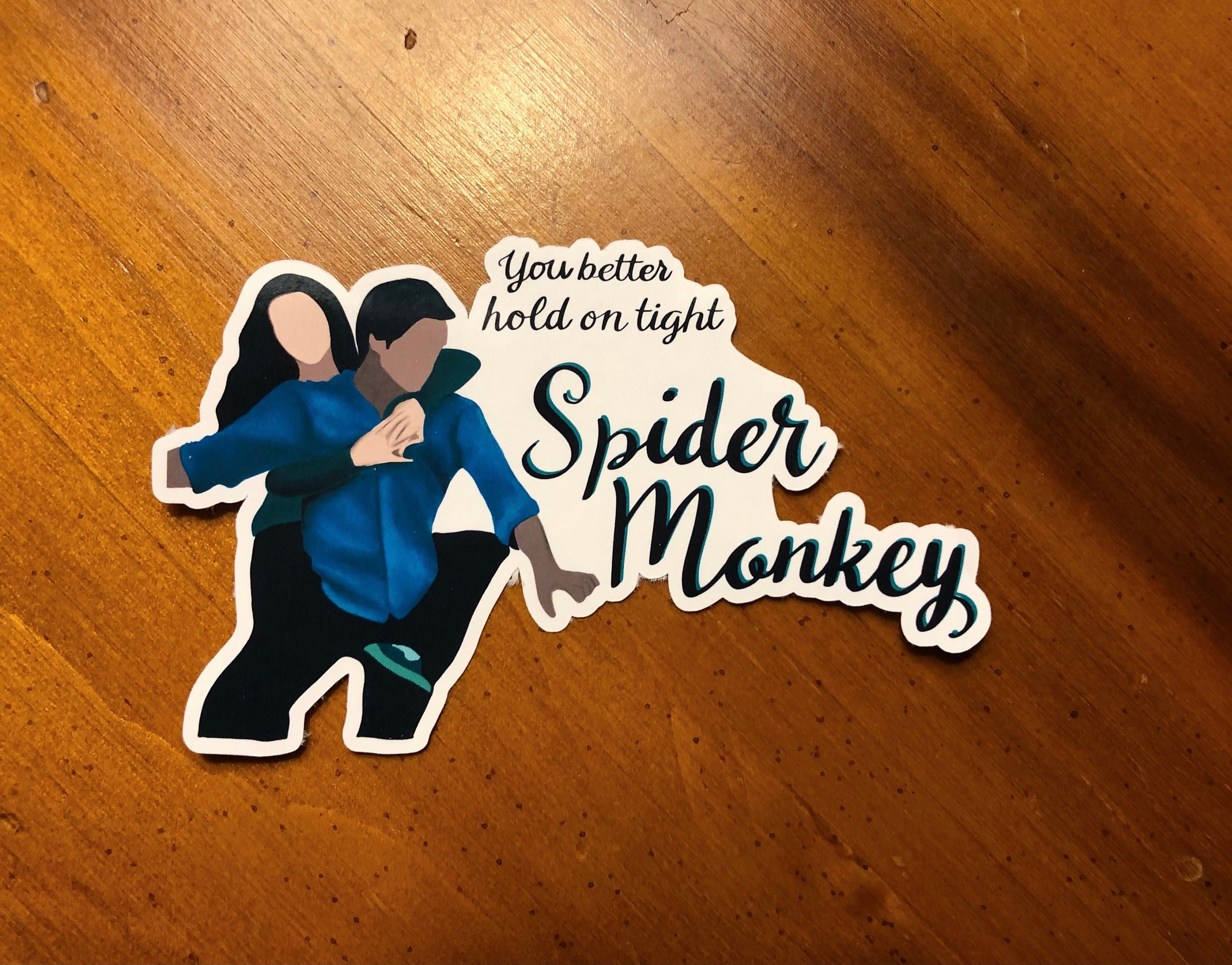 Twilight You better hold on tight SPIDER MONKEY Sticker | Etsy