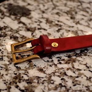 Classic veg tan leather belt