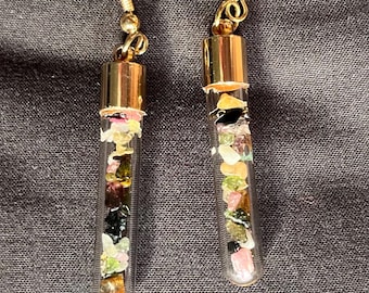 Tachyonized Multi-Gemstone Earrings (Gold or Silver)