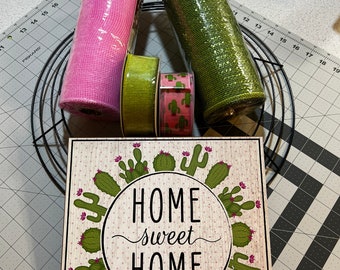 Wreath Kit-Home Sweet Home Cactus
