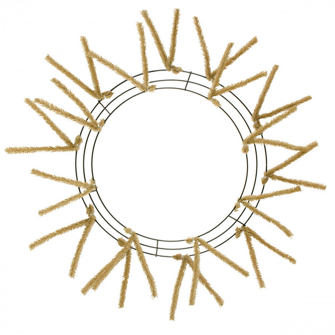 1524 Tinsel Work Wreath Form Burlap/lt. Brown Etsy