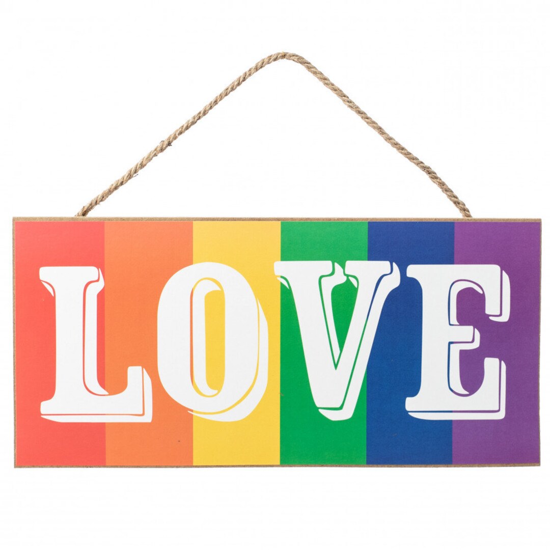 Love Rainbow LED Metal Sign
