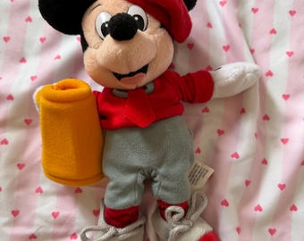 Upcycled Director Mickey Mouse Plush keychain