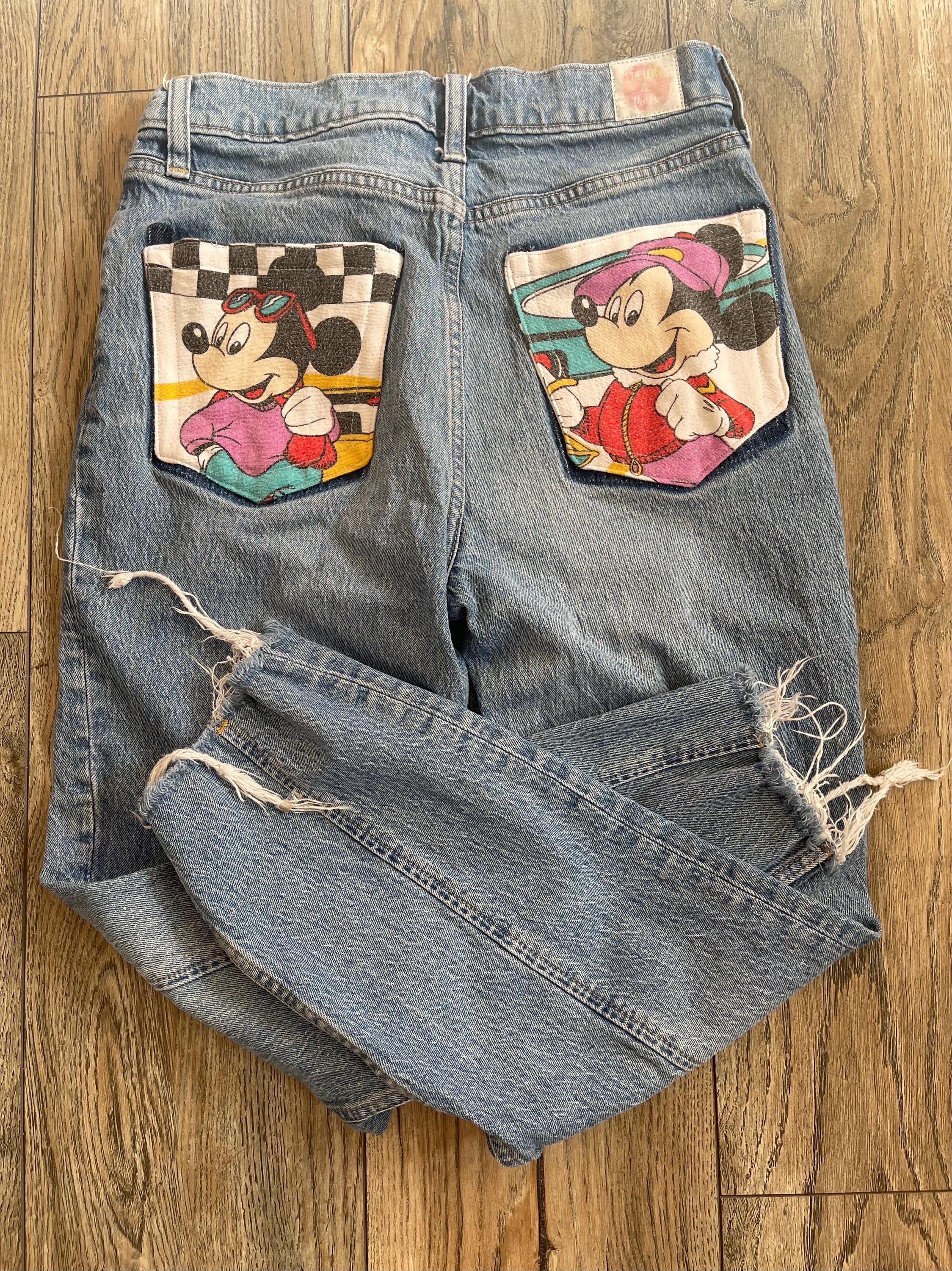 Mickey Mouse Jeans Adults - Etsy