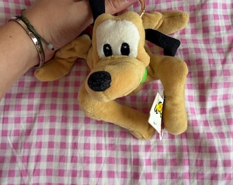 Upcycled Pluto Plush keychain