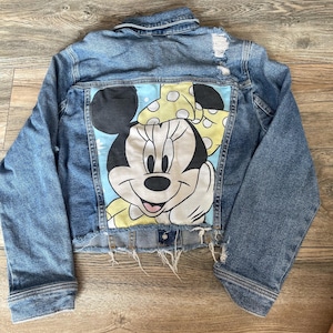 Upcylced Minnie Mouse Denim Jacket