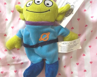 Upcycled Little Green Man (Alien) Plush keychain