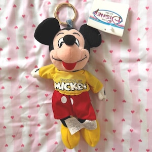 Upcycled Mickey Mouse Plush keychain afbeelding 1