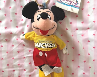 Upcycled Mickey Mouse Plush keychain