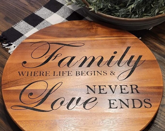 Laser Engraved Lazy Susan Etsy