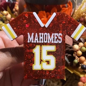 KC Football Badge, Football Badge Reel, Football ID Holder, Chiefs.