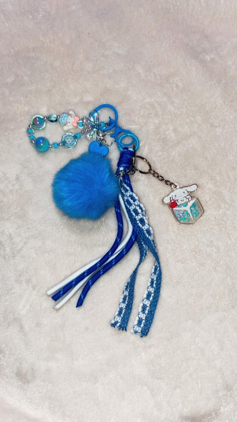 Cinna Keychain, Cute Blue Pastel Bag Charm, Keychain Accessories - Etsy