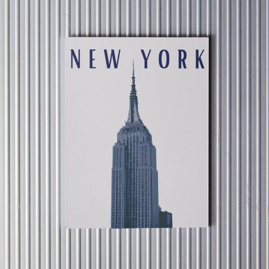 New York Empire State Building Print | Trendy Apartment City Poster ...
