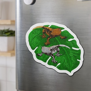 Crested Gecko Magnet, Gecko Magnet, Reptile Magnet, Crested Gecko Lover Magnet