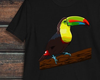 Toucan Shirt, Unisex Bird Shirt, Bird Gift, Cool Toucan Shirt, Cute Bird Lover Shirt